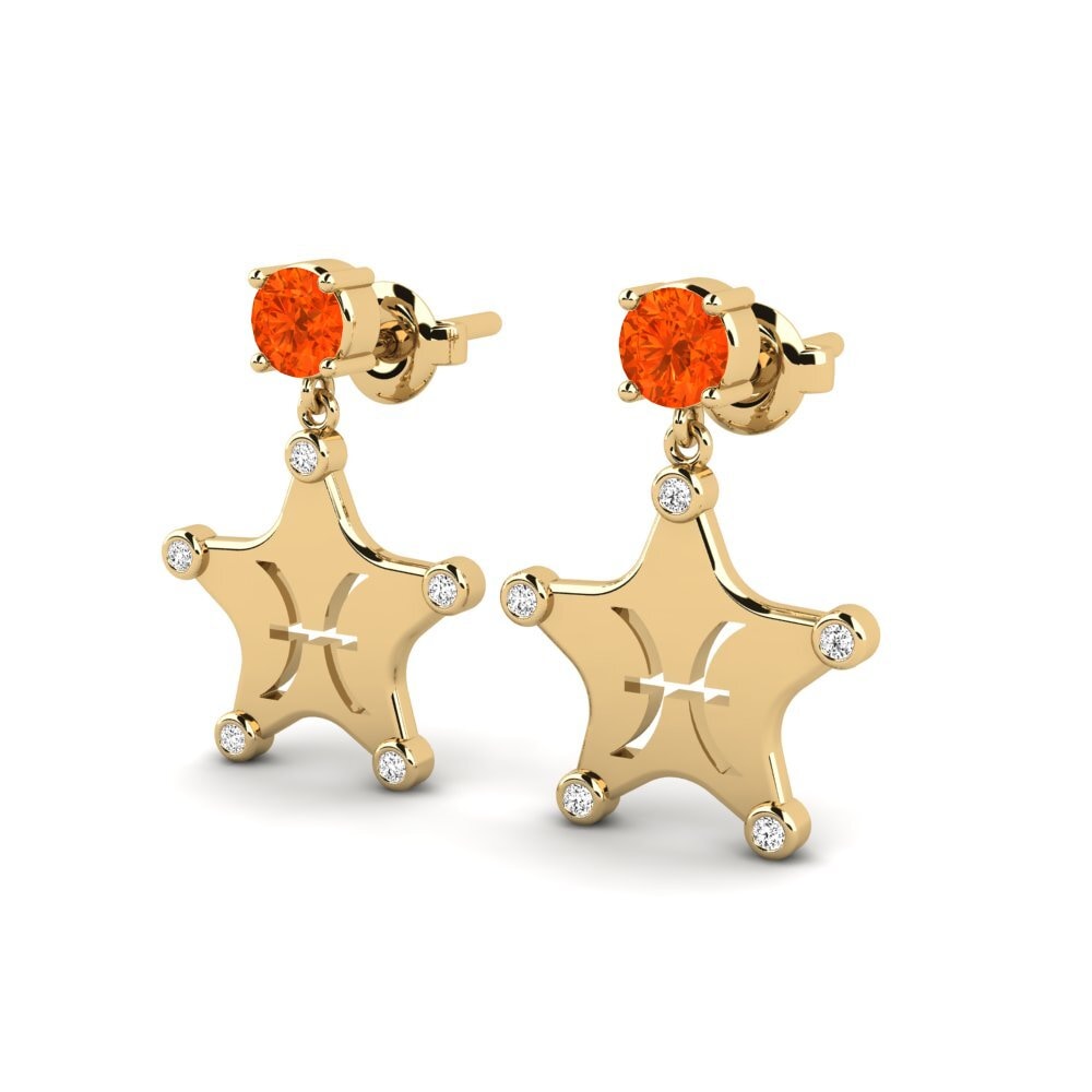 Fire-Opal Women's Earring Ocreal - Pisces
