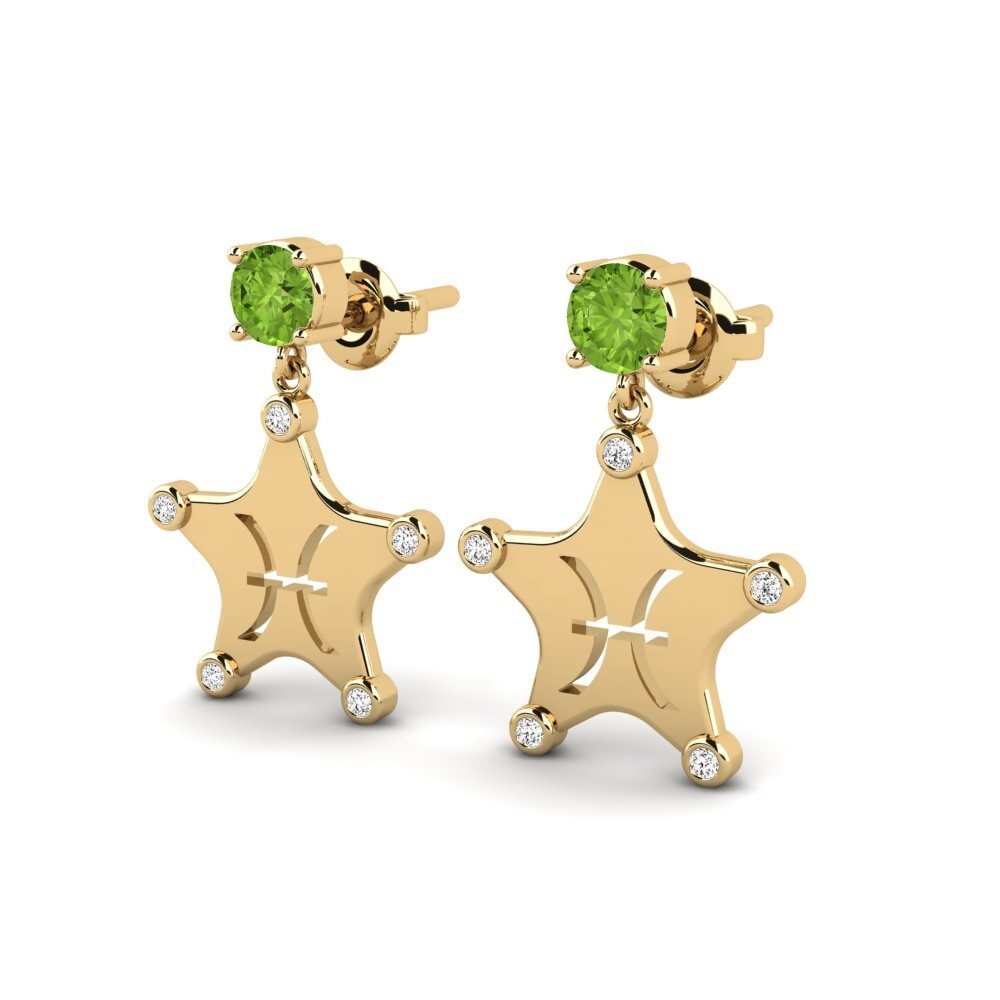 Péridot Boucle d'oreille femme Ocreal - Pisces