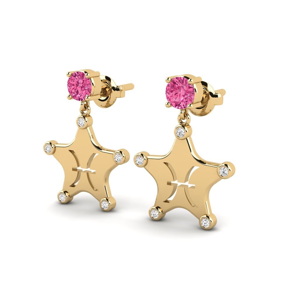 Pink Tourmaline Women's Earring Ocreal - Pisces