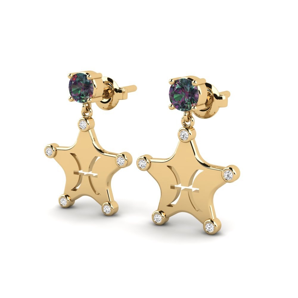 Topaze mystique Boucle d'oreille femme Ocreal - Pisces