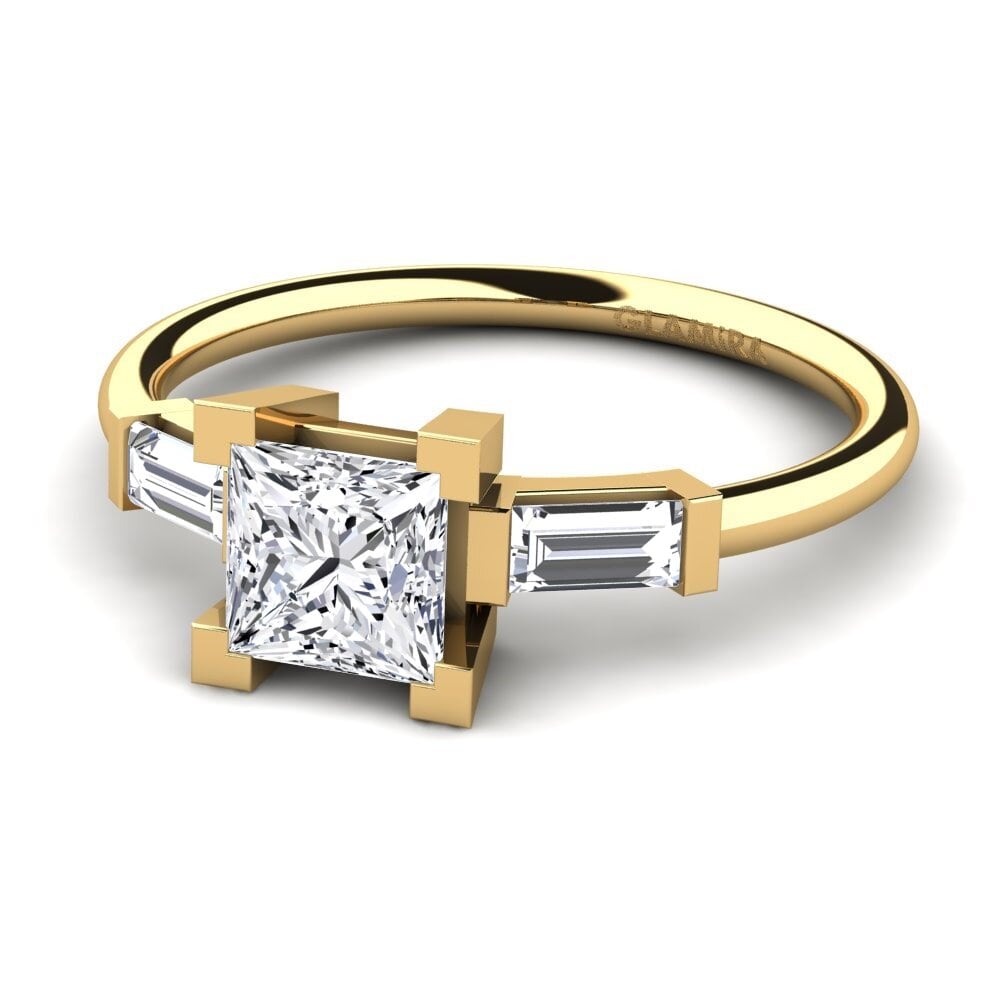 9k Oro Amarillo Anillo de compromiso Octavise