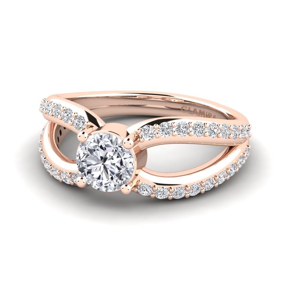 18ct Rose Gold Diamond Women's Ring Odinga