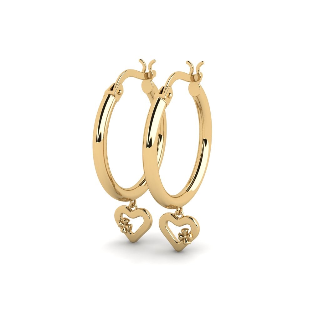 9k Oro Amarillo Pendientes Odore