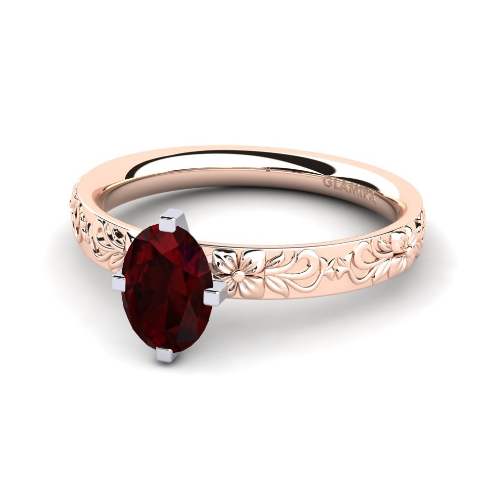 9k Oro Rosa & Blanco Anillo de compromiso Oectra