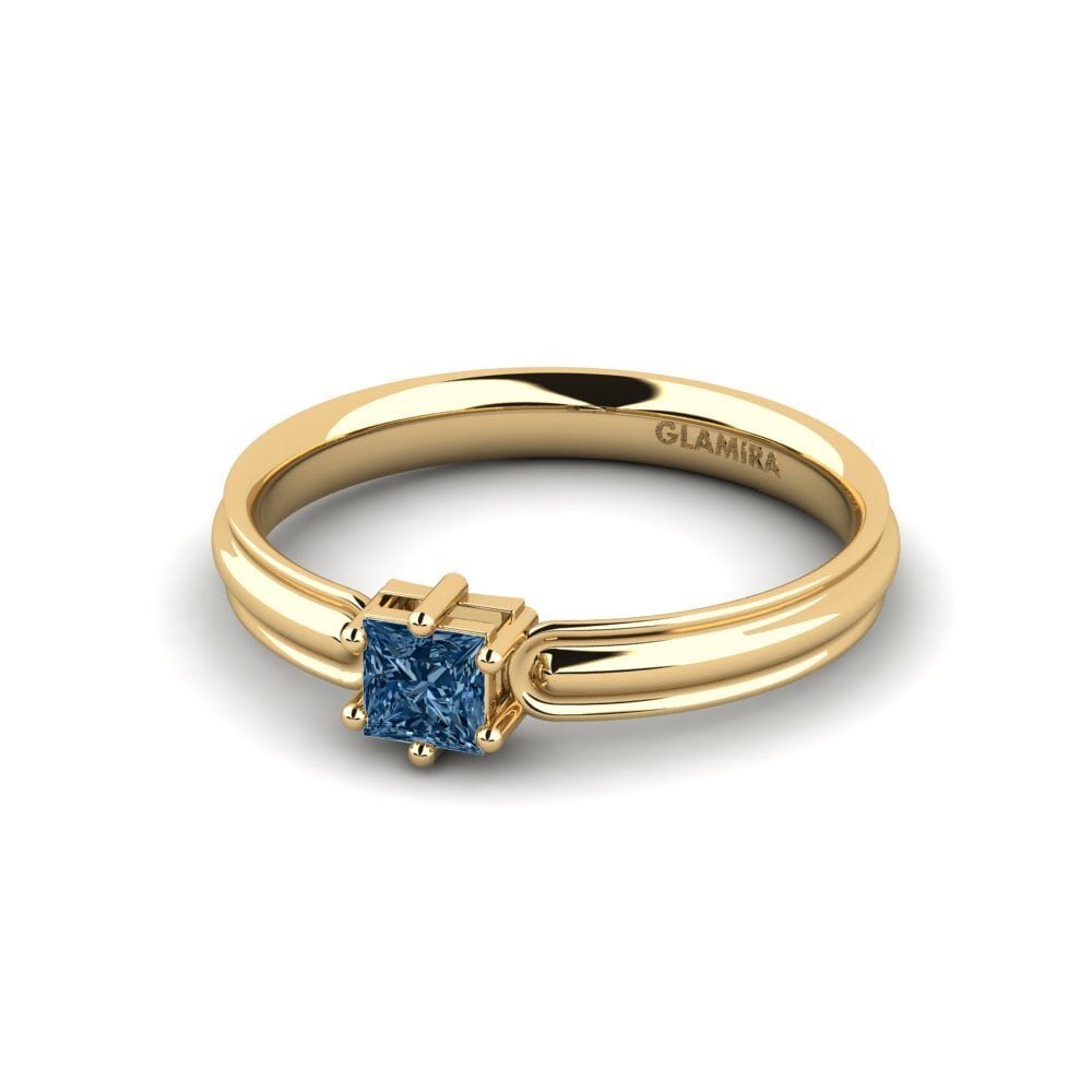 Princess Blue Diamond Engagement Ring Oghism