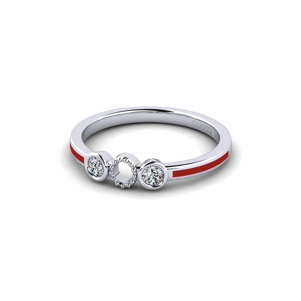 Bagues de fiançailles Argent Blanc Mode