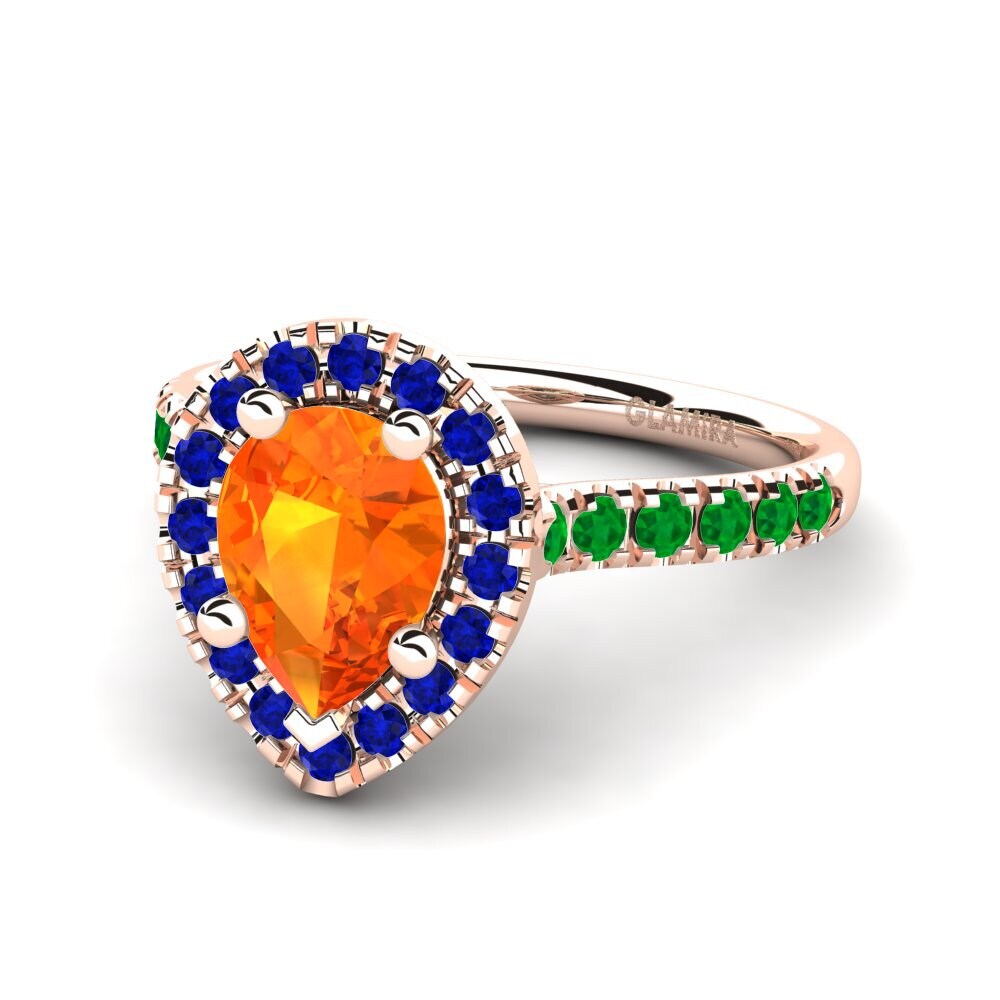 14ct Rose Gold Engagement Ring Oiffe