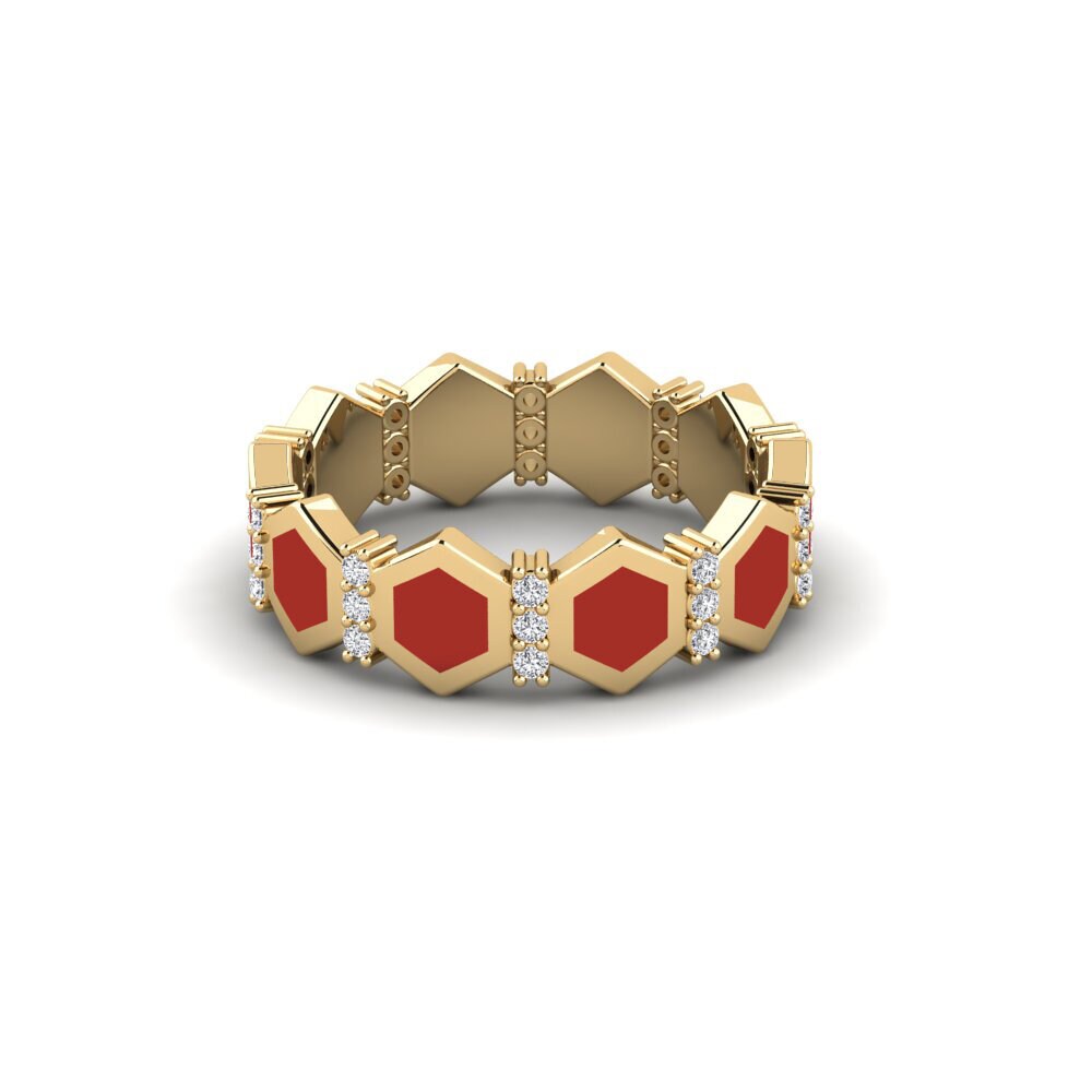 Diamant De Synthèse Bague Olens