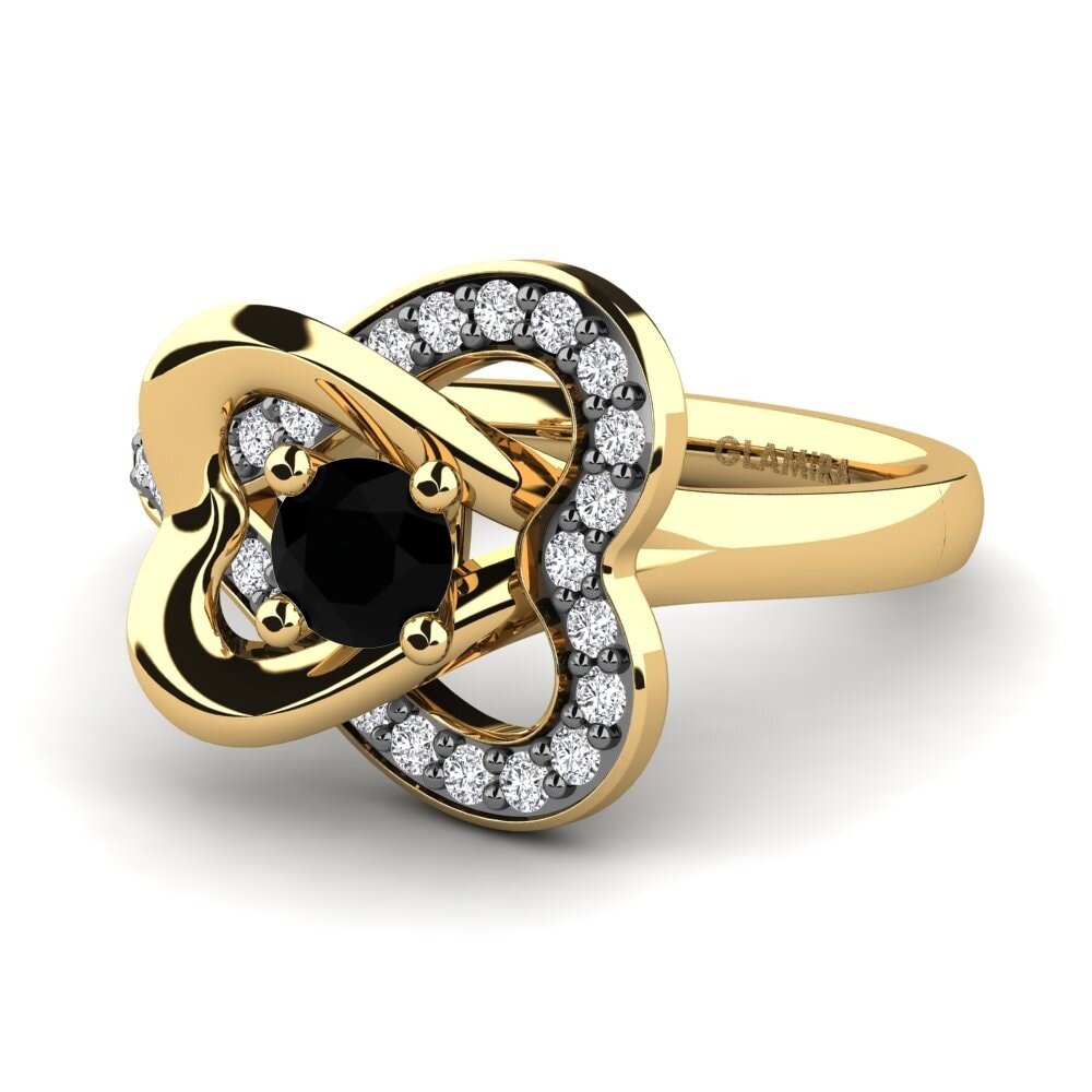 Black Diamond Engagement Ring Olevia 0.25 crt