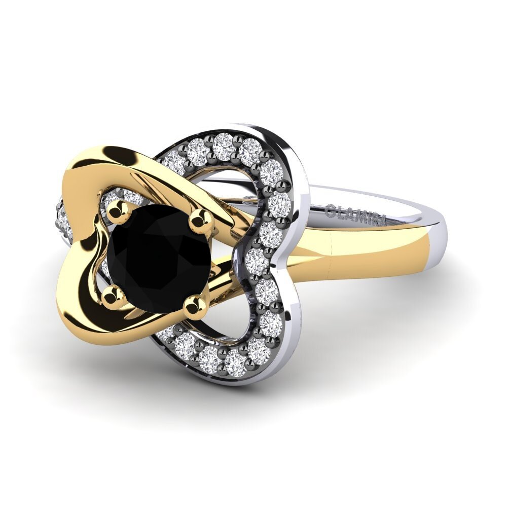Black Diamond Engagement Ring Olevia 0.5 crt