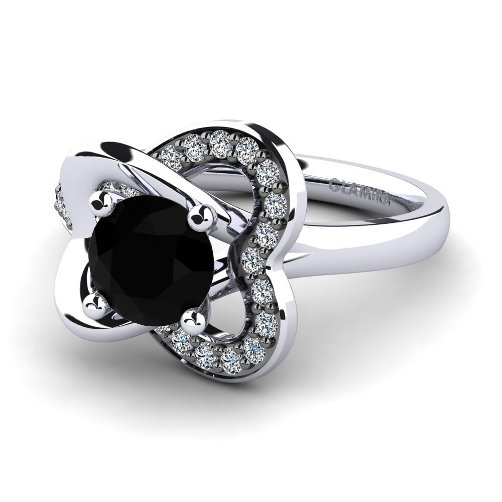 Black Diamond Engagement Ring Olevia 0.8 crt