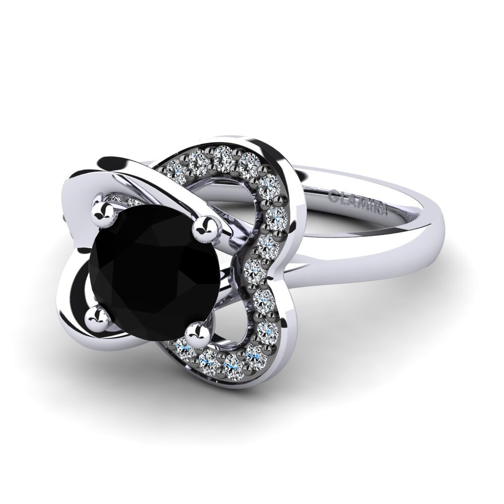 Black Diamond Engagement Ring Olevia 1.0 crt