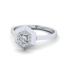 Anillo Olivet Oro Blanco 585 & Diamante