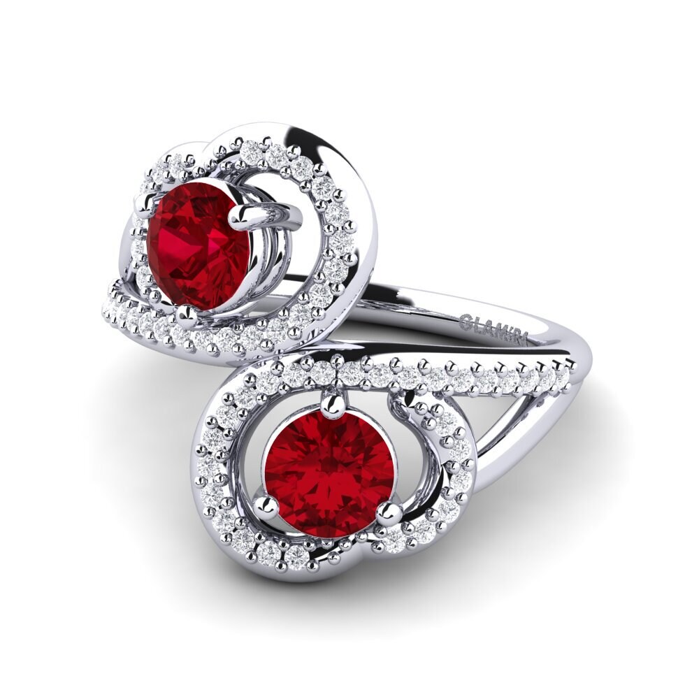 Red Zirconia Ring Olliana