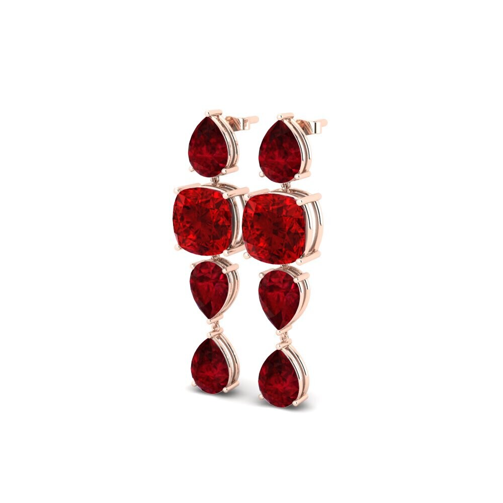 Ruby (Lab Created) Women's Earring Ollie