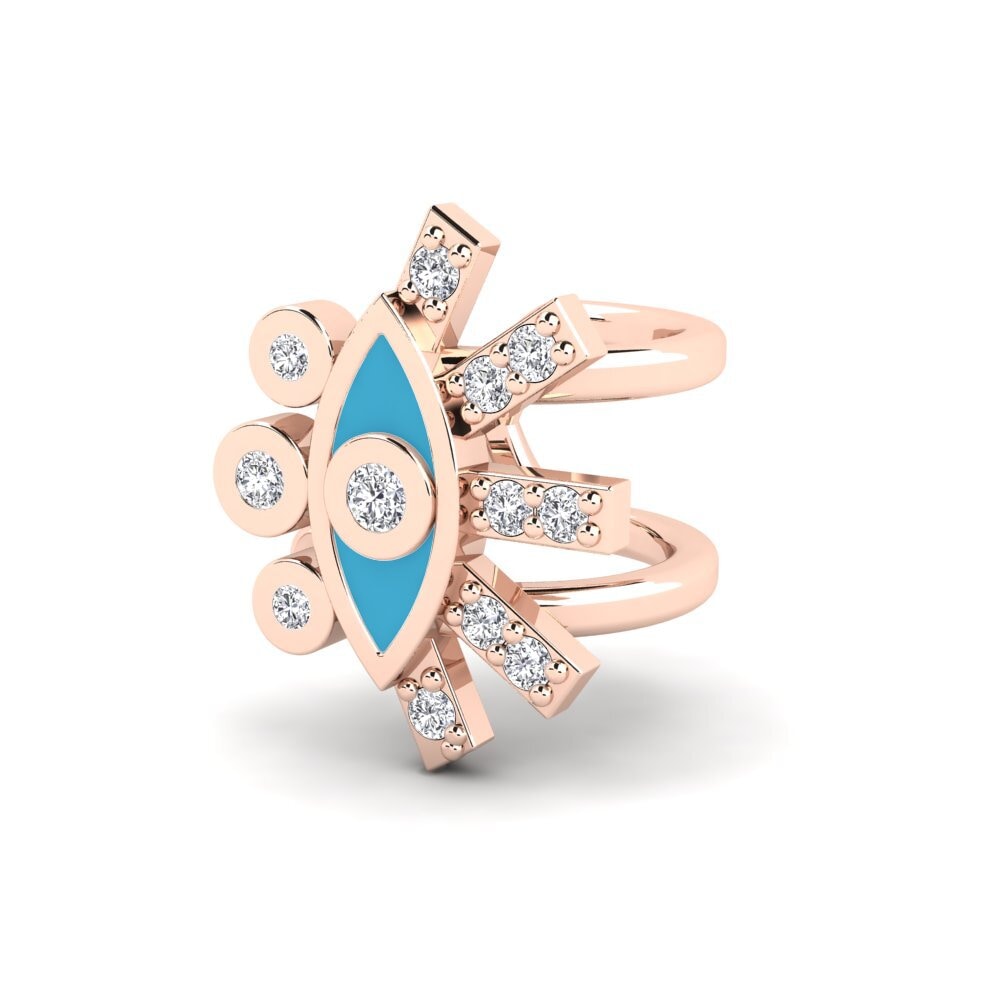 14k Oro Rosa Pendiente de mujer Olympos
