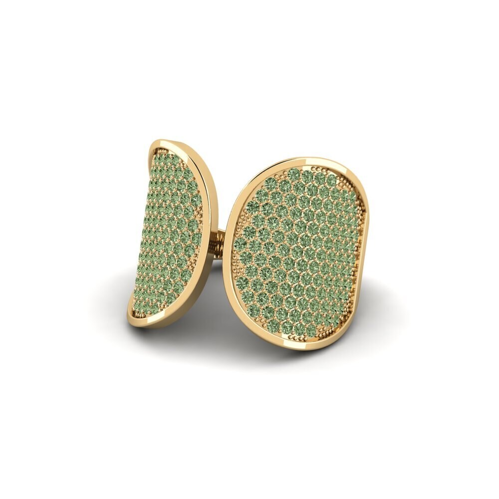 Diamante Verde Anel Onceat