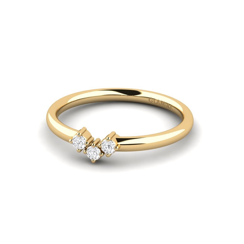White sapphire Stackable Ring Onchl