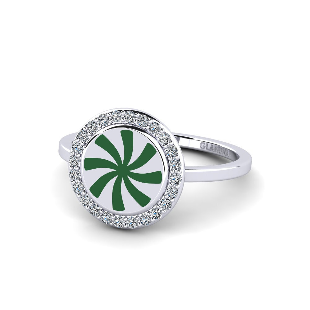 White Silver Ring Oncil