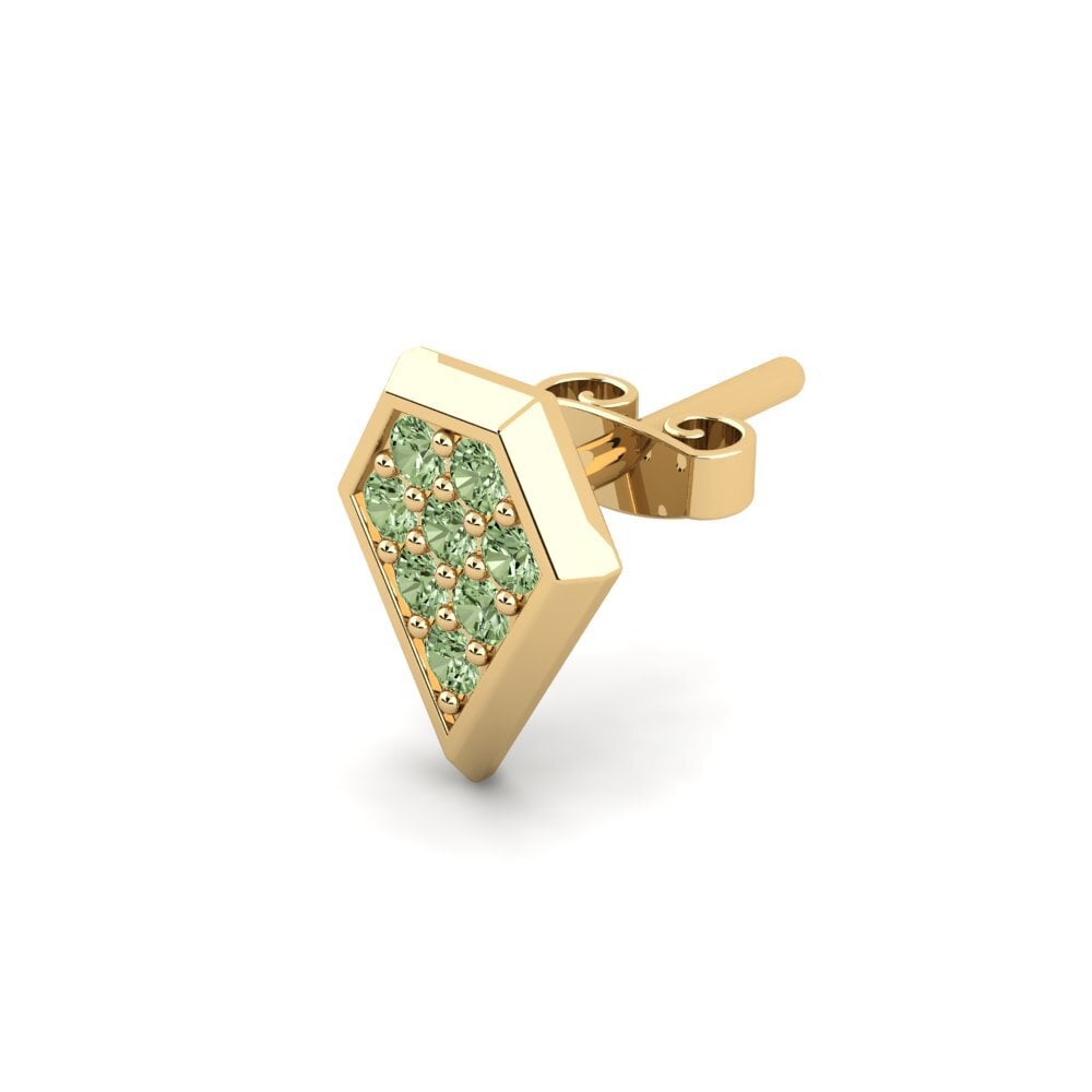 Green Diamond Men's Earring Ondant