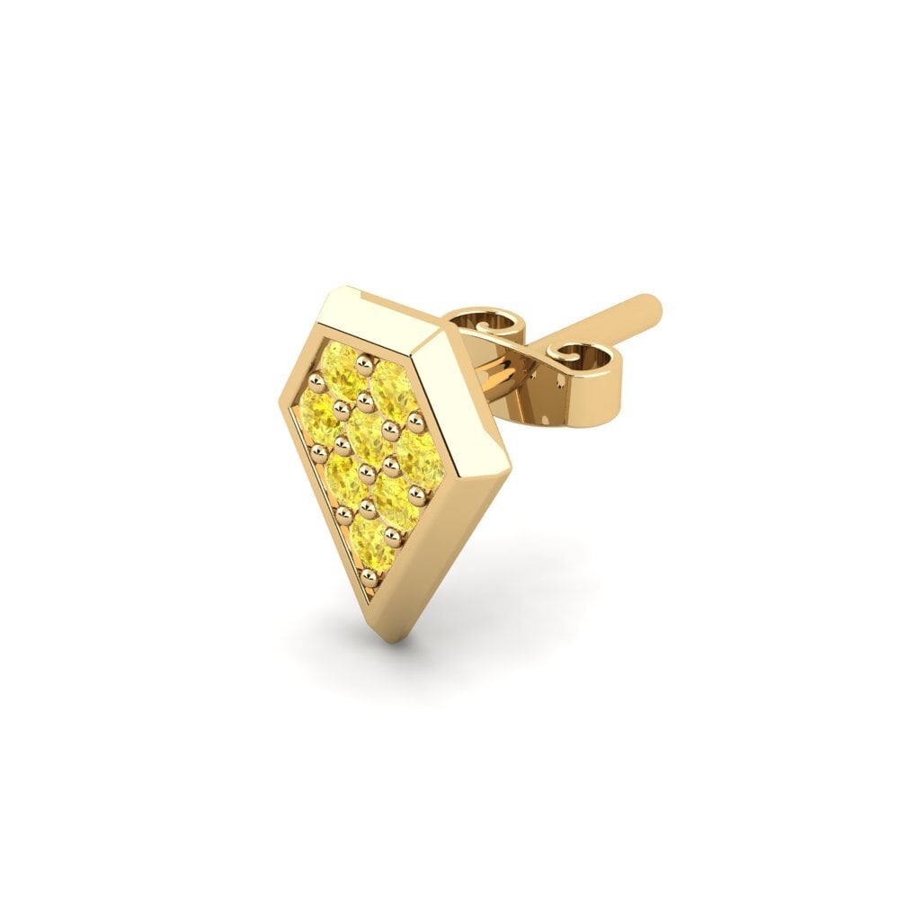 Zafiro amarillo Pendiente para hombre Ondant