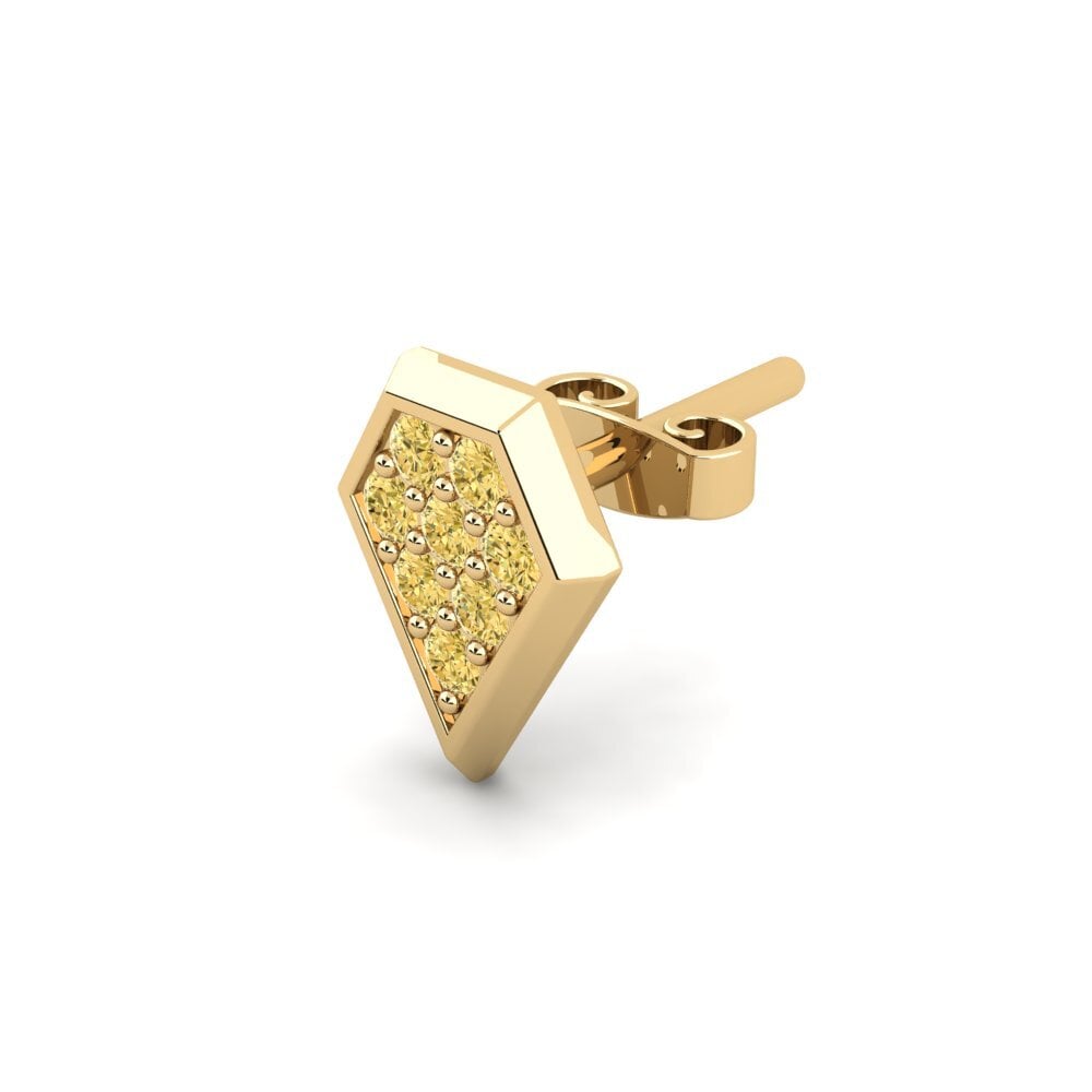 Žlutý diamant Pánské náušnice Ondant
