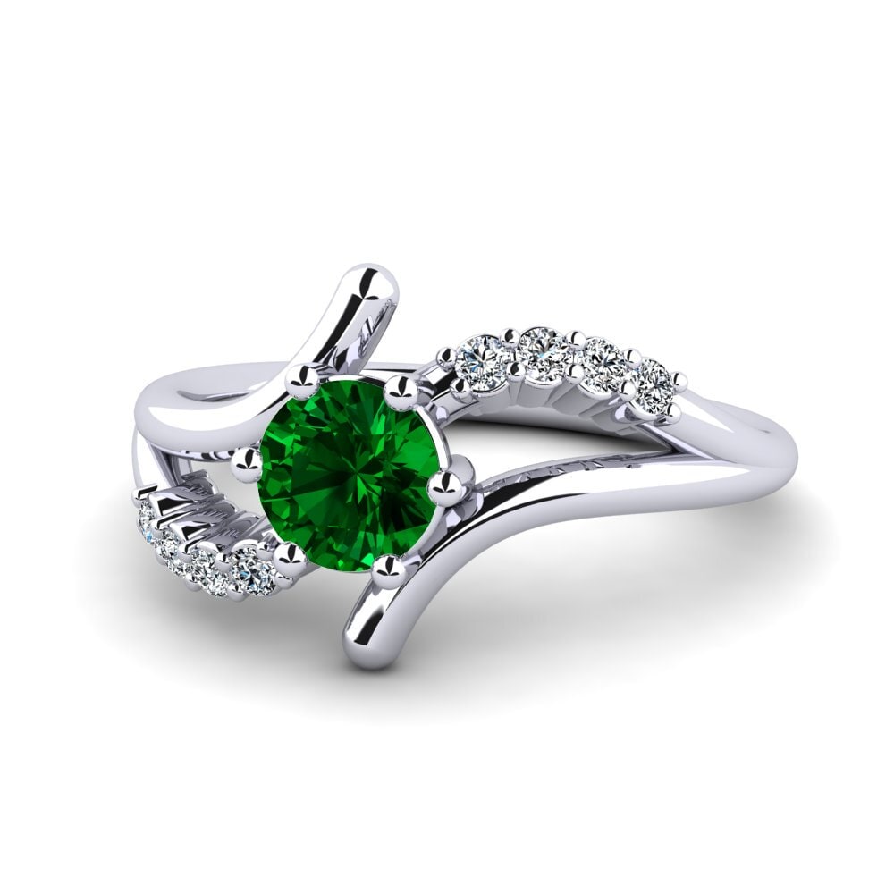Circonita Verde Anillo de Mujer Onearm
