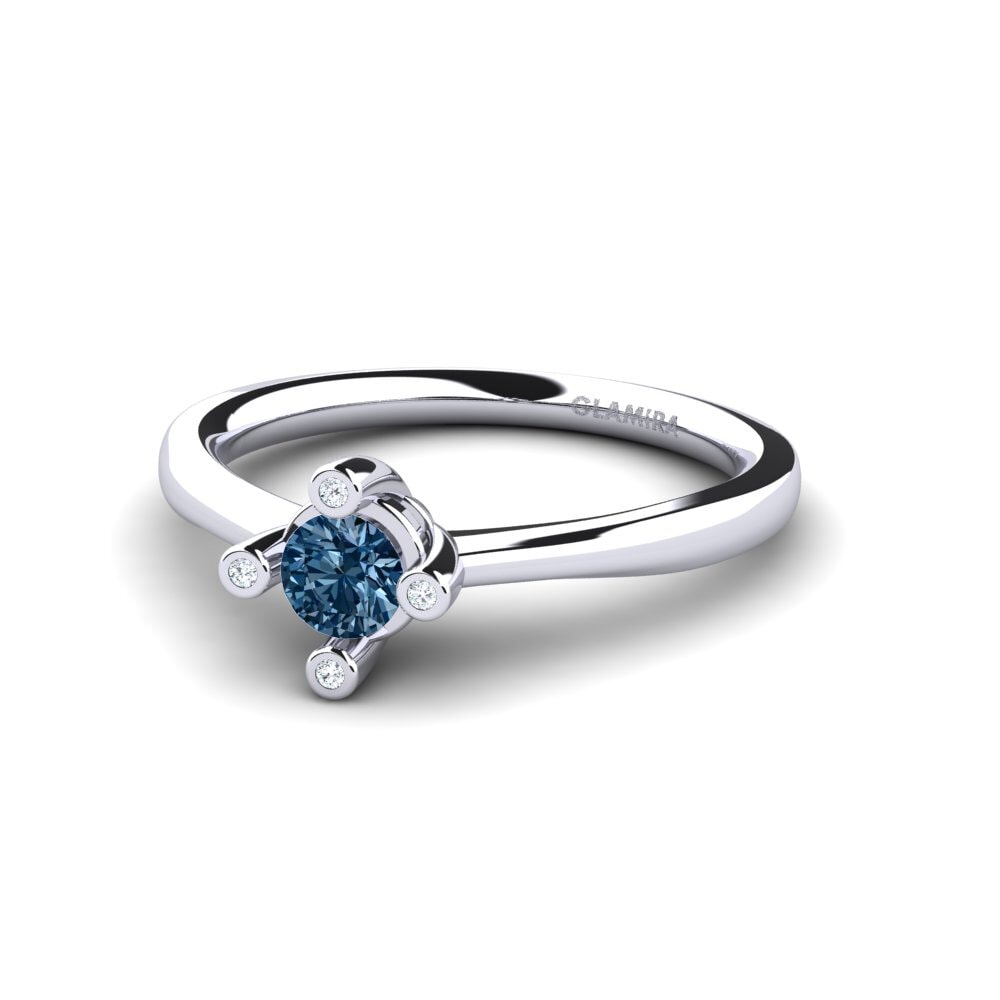 Diamante Azul Anillo de compromiso Onella
