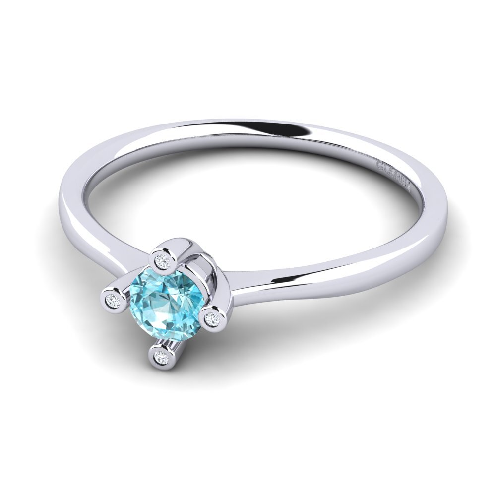 Blue Zircon Women's Ring Onella 0.5 crt