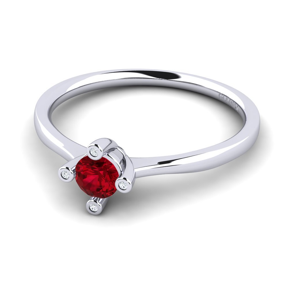 Zircone Rosso Anello da donna Onella 0.5 crt