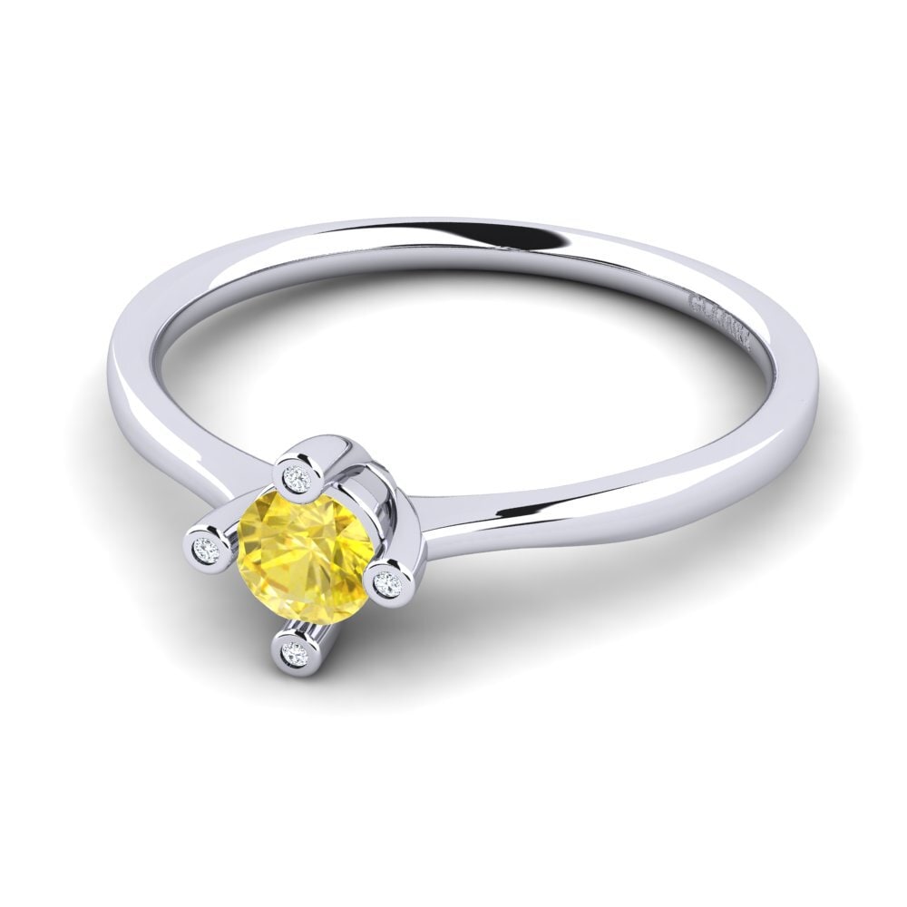 Zaffiro Giallo Anello da donna Onella 0.5 crt
