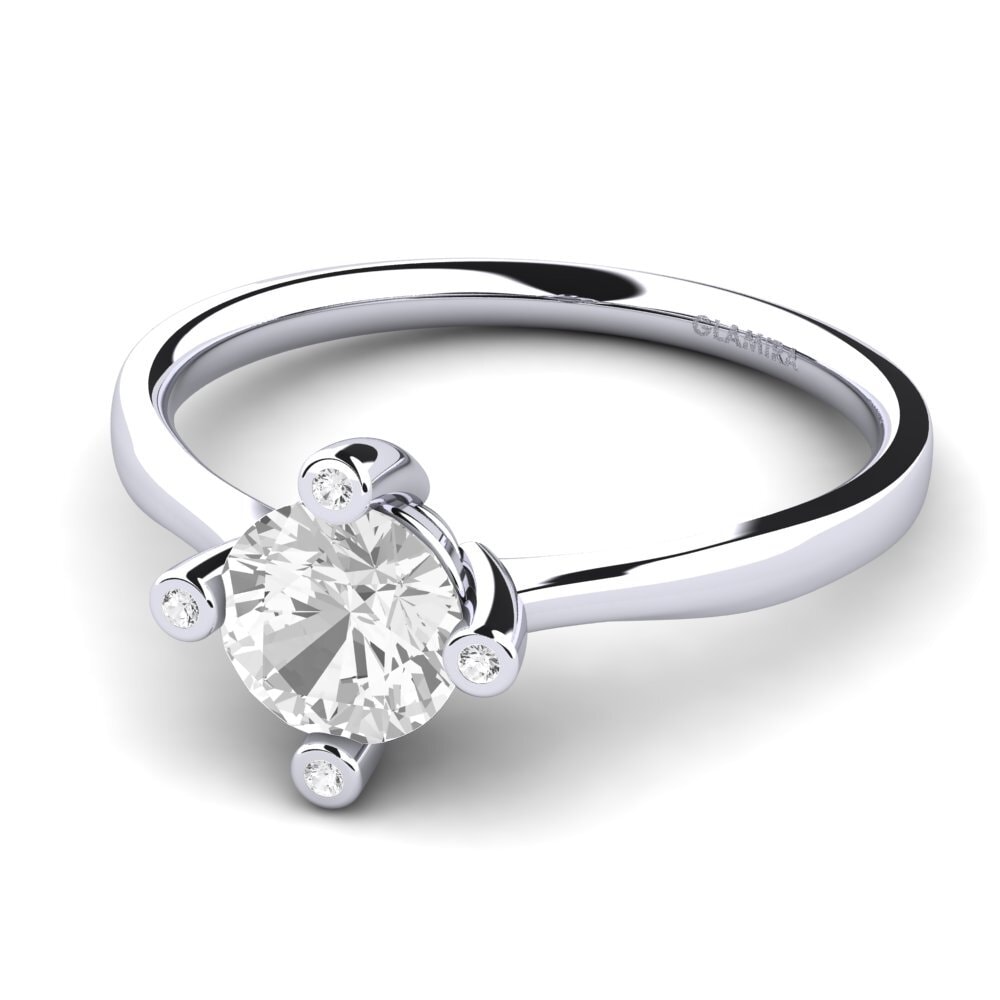 Zafiro blanco Anillo de compromiso Onella 1.6 crt