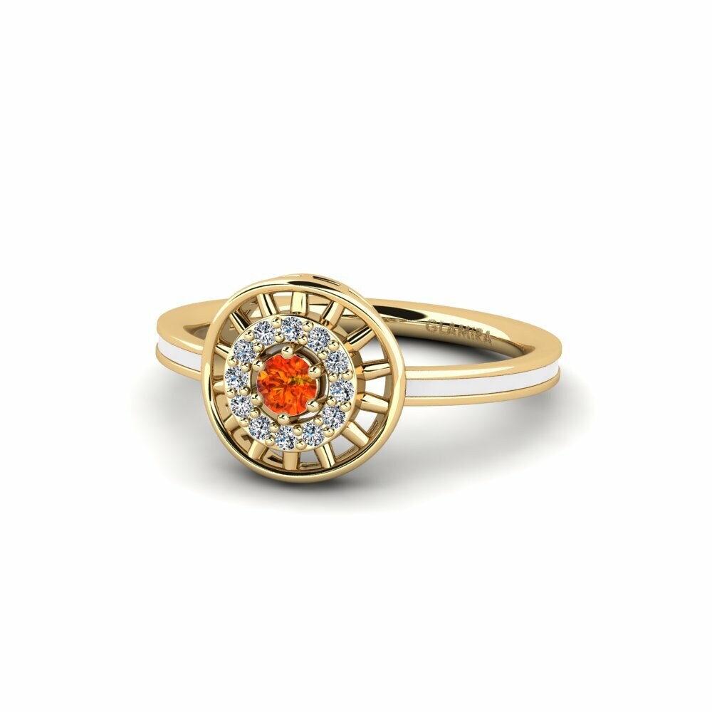 Saphir orange Bague Ontle
