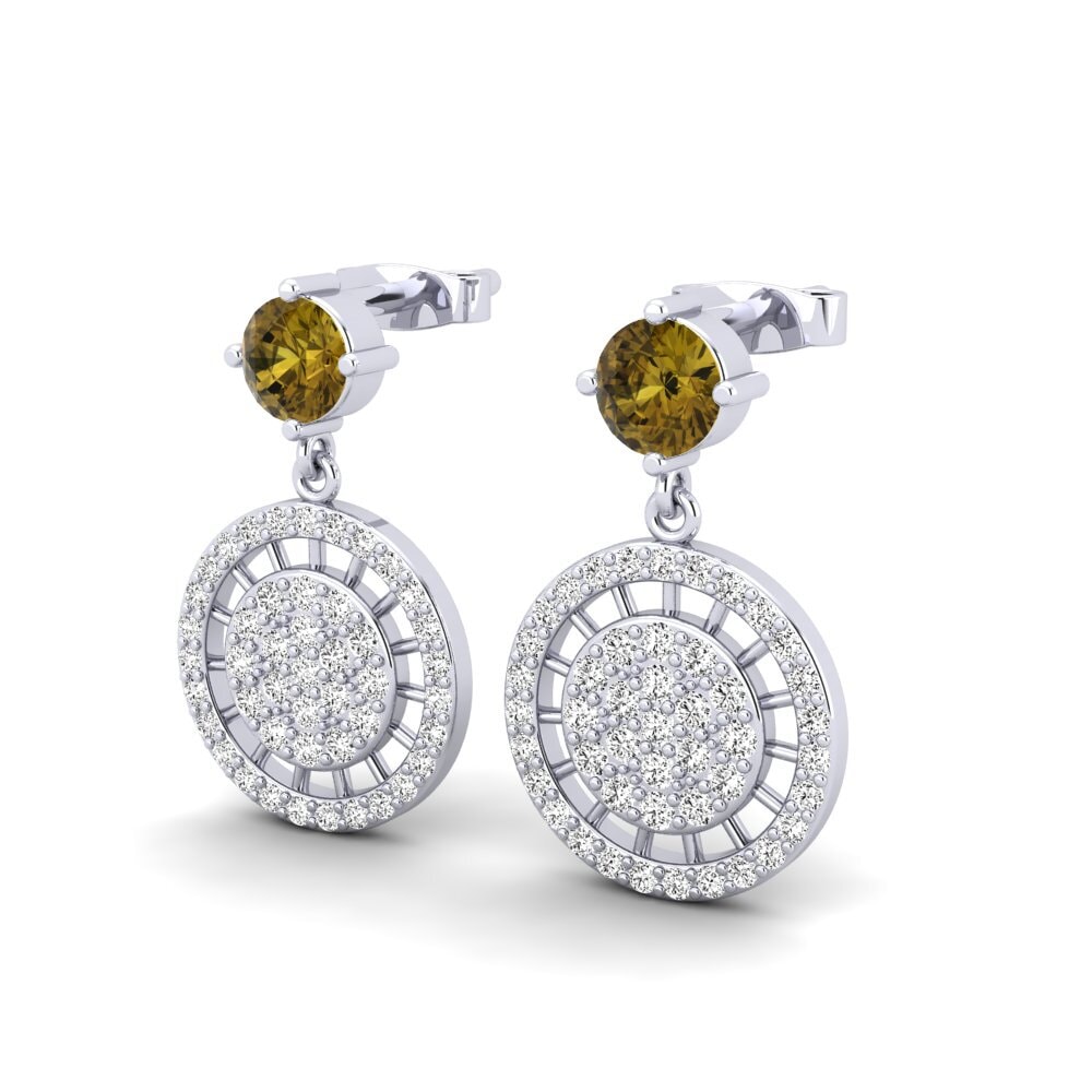 Đá Zircon Nâu Bông tai nữ Onzieme