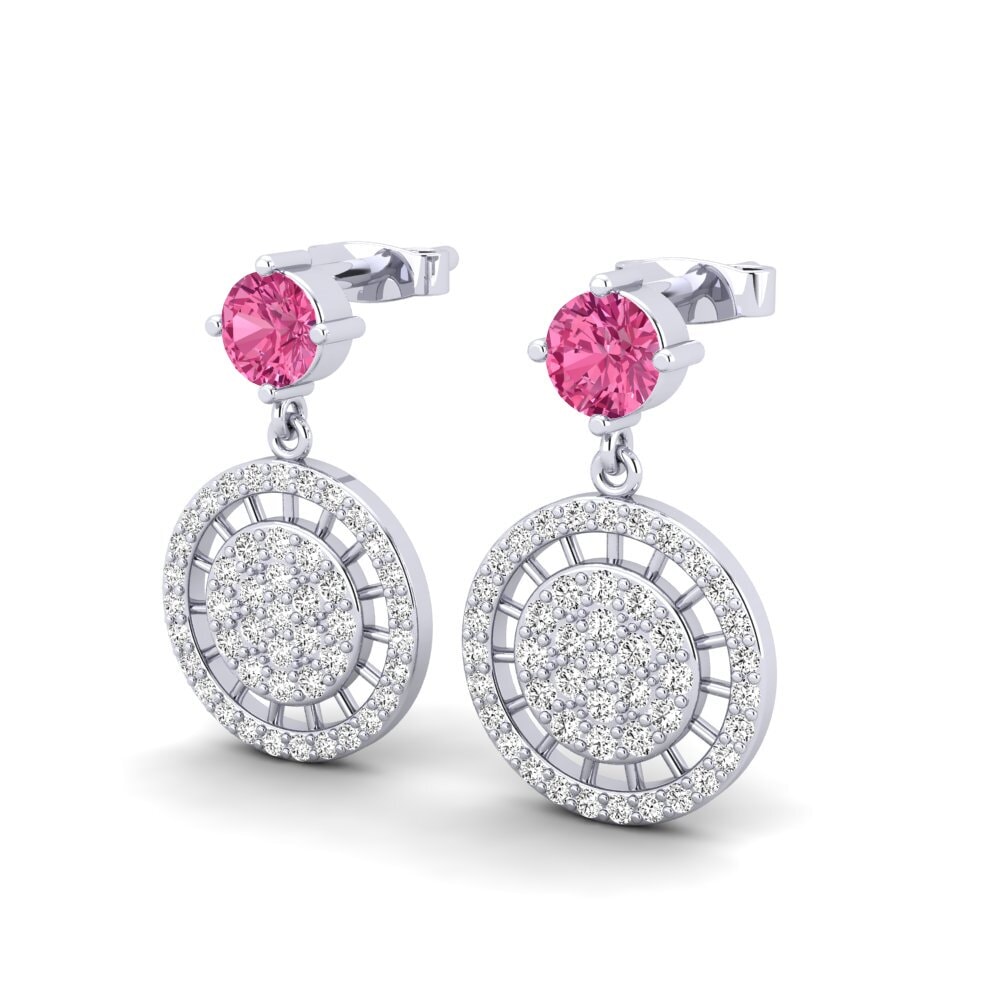 Turmalina Rosa Brincos Feminino Onzieme