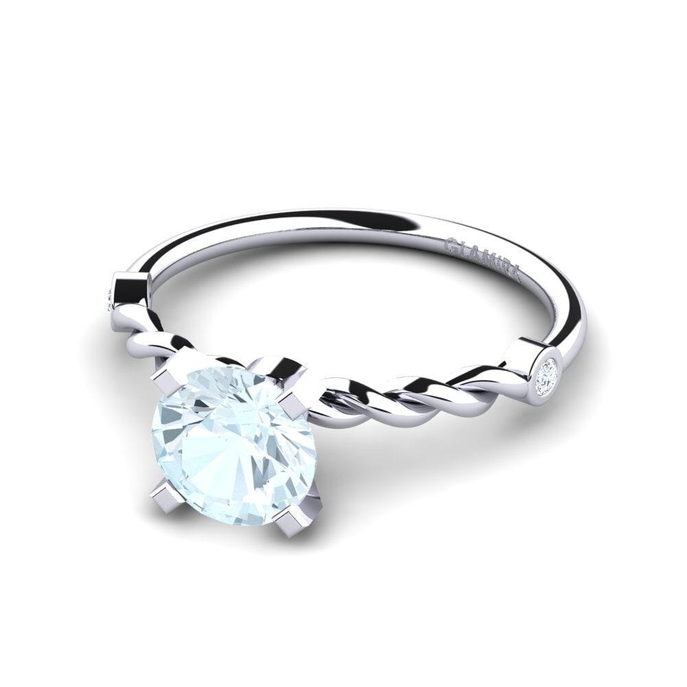 Aquamarine Engagement Ring Opalina