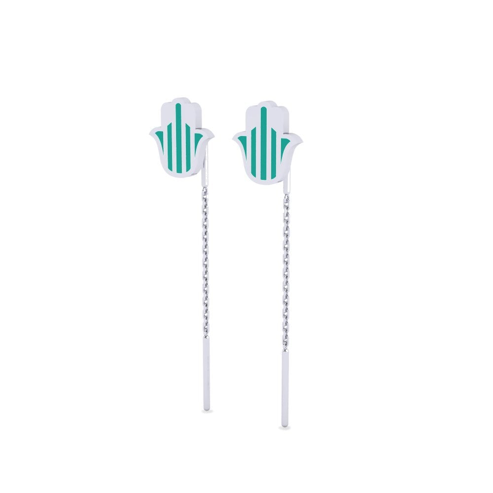 18ct White Gold Earring Opgewonder
