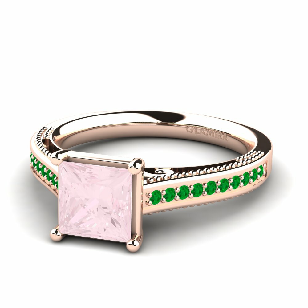 Cuarzo rosa Anillo de compromiso Lucetta
