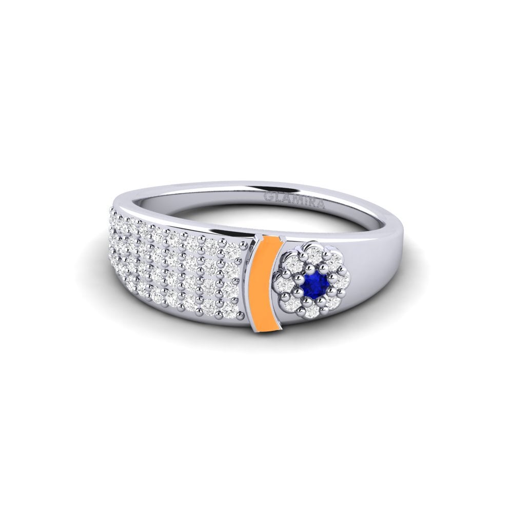 Weiß-Silber Ring Ophir