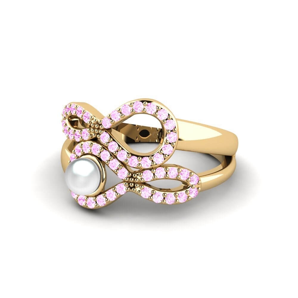 Zafiro Rosado Anillo Oprana
