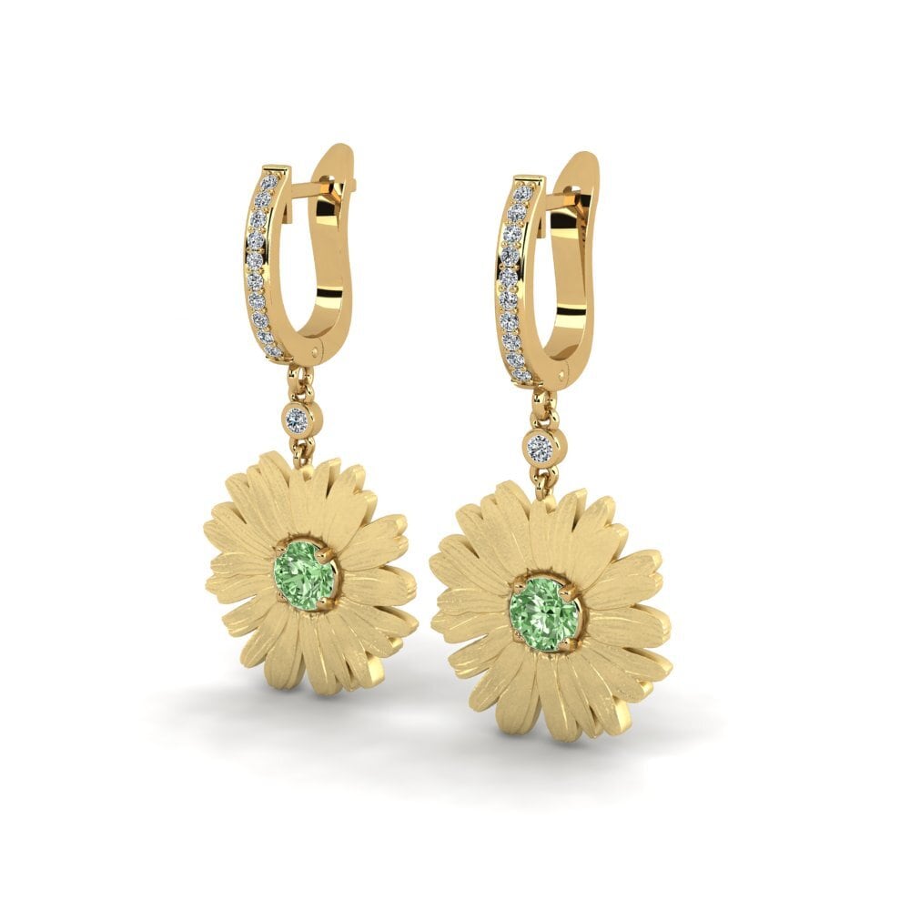 Green Diamond Women's Earring Cinderella