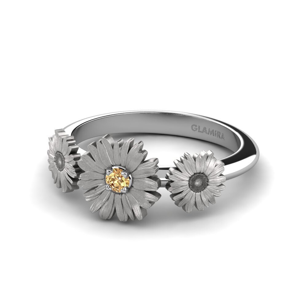 950 Platinum Brown Diamond Ring Isabelle