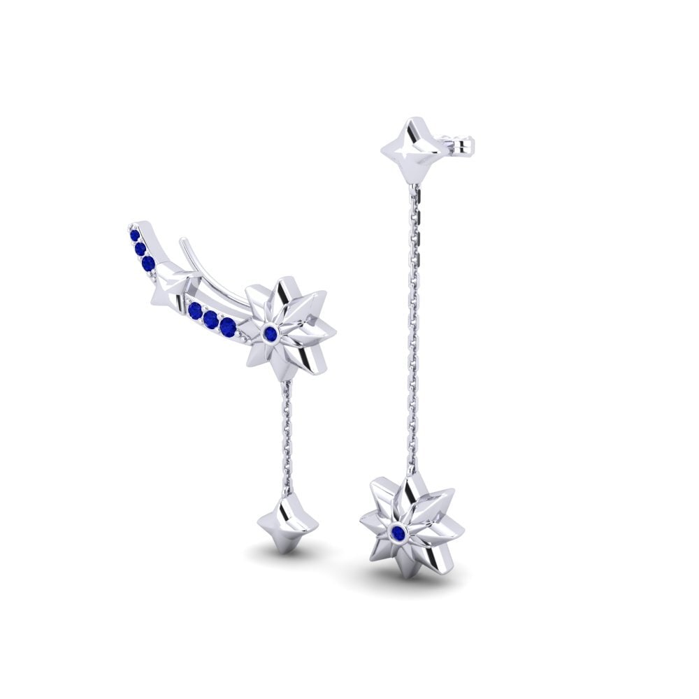 9ct White Gold Women's Earring Orbit - SET