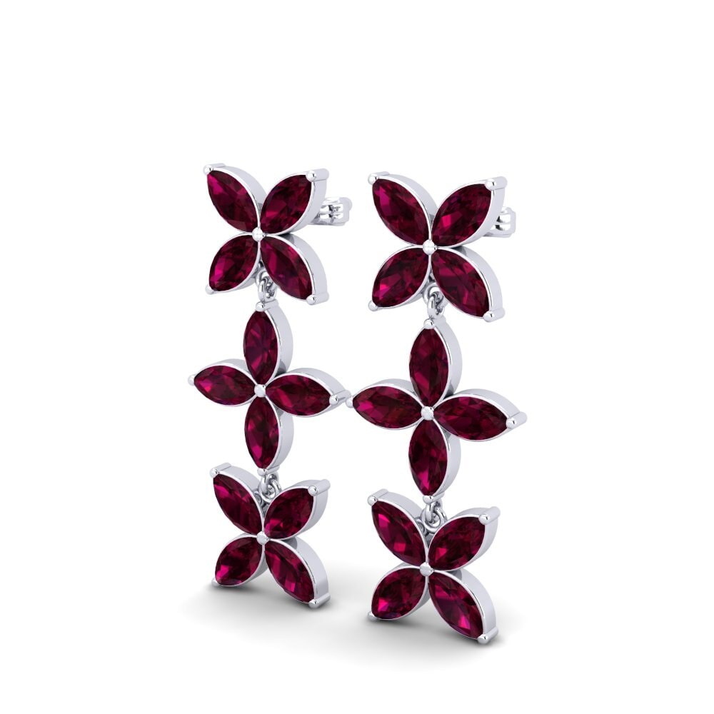 Đá Rhodolite Bông tai nữ Orlando