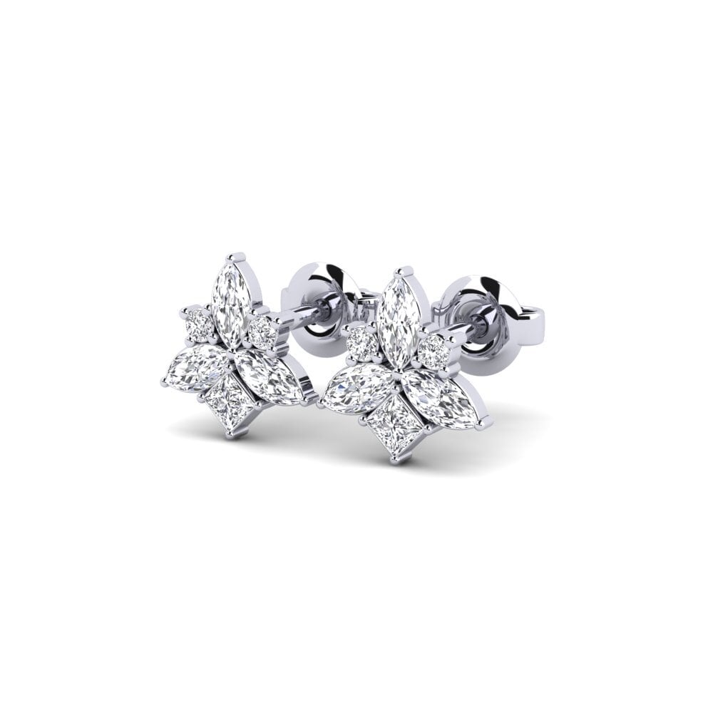 White Silver Diamond Women's Earring Orleans