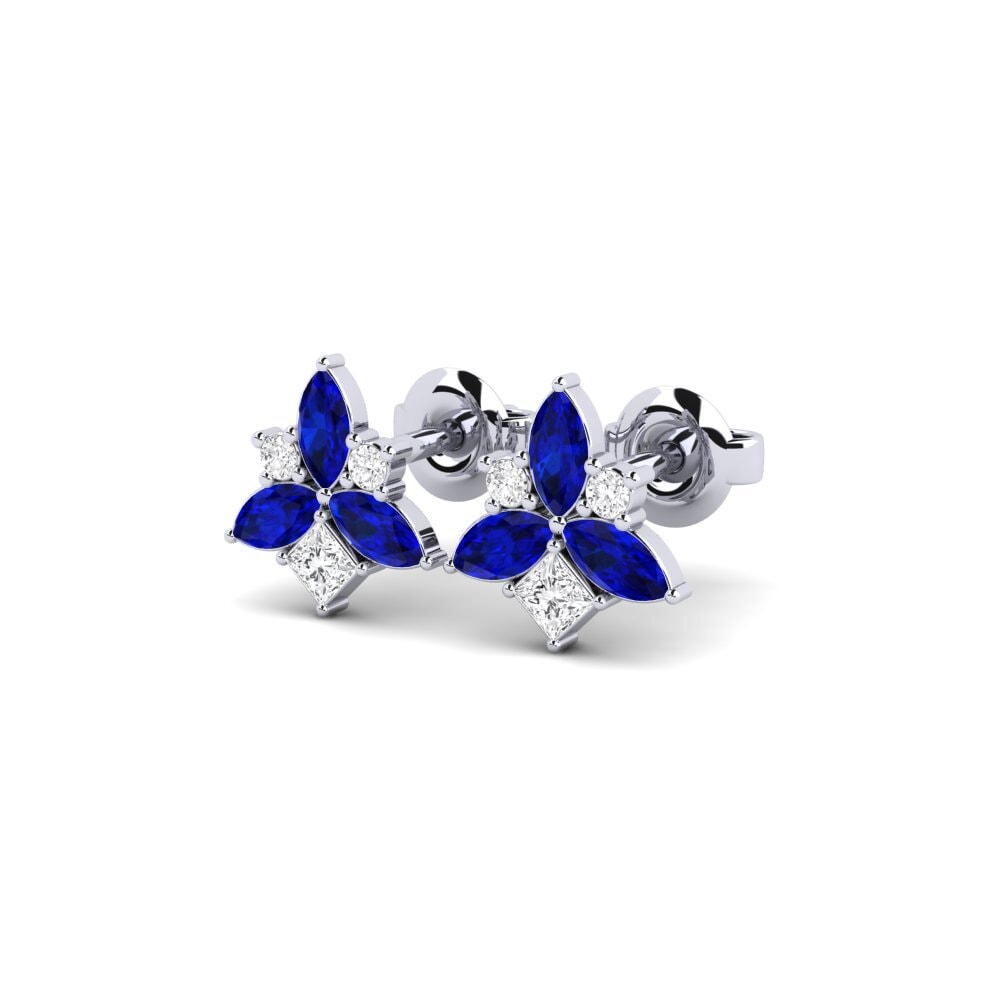 9k White Gold Sapphire Women's Earring Orleans