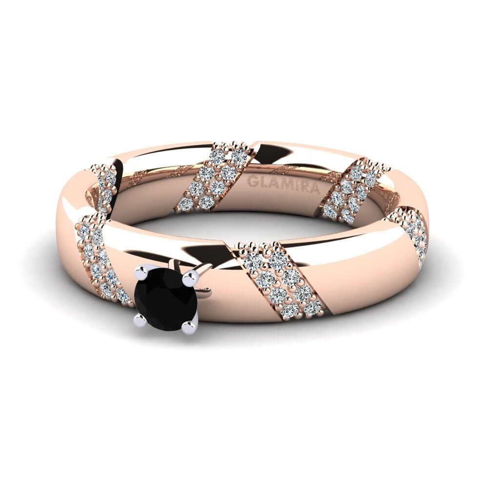 Black Diamond Engagement Ring Orlena 0.16 crt