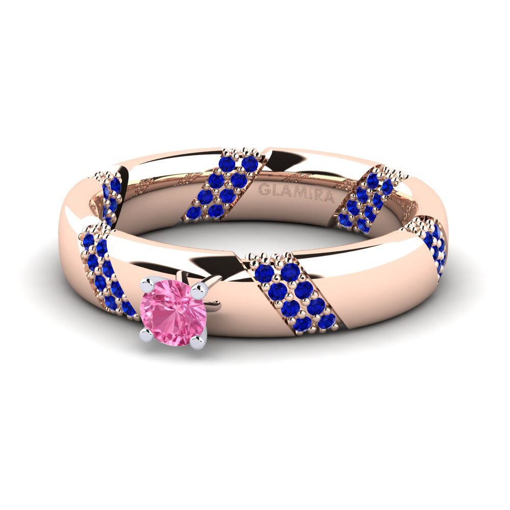 Pink Sapphire Engagement Ring Orlena 0.16 crt