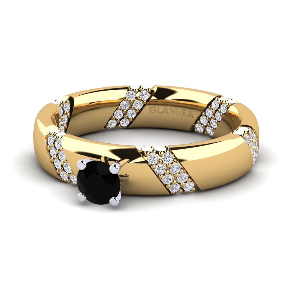 Black Diamond Engagement Ring Orlena 0.25 crt