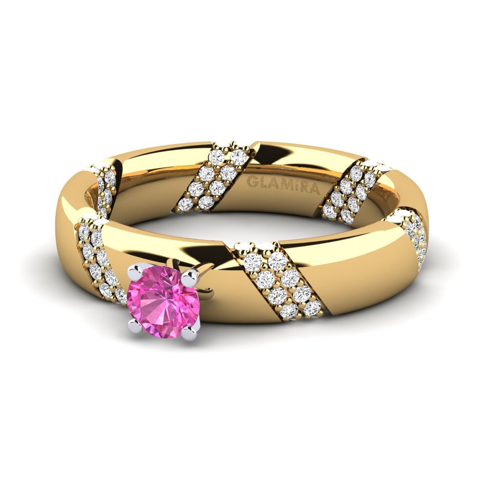 Topacio Rosa Anillo de compromiso Orlena 0.25 crt